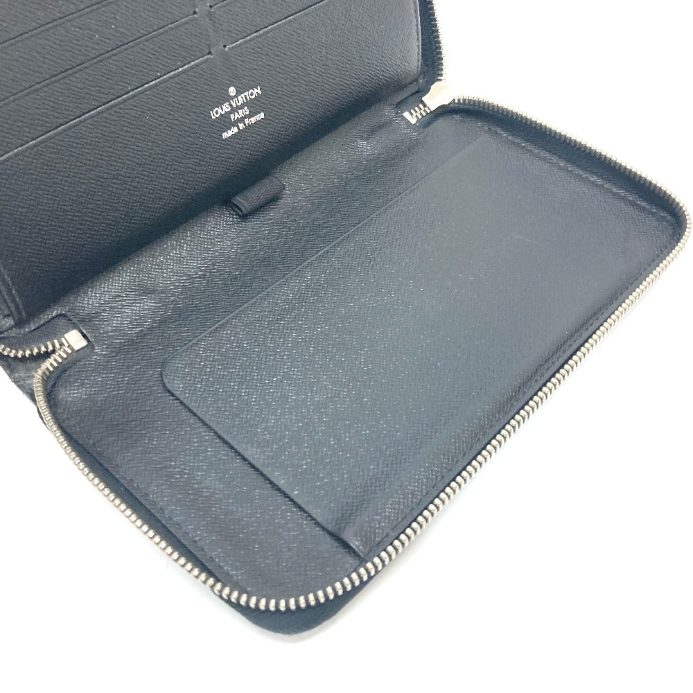 LOUIS VUITTON Long Wallet Purse M60632 Epi Leather SilverMetal Zippy Organizer mens Used Authentic