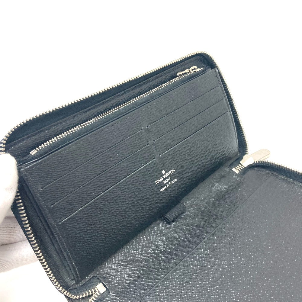 LOUIS VUITTON Long Wallet Purse M60632 Epi Leather SilverMetal Zippy Organizer mens Used Authentic