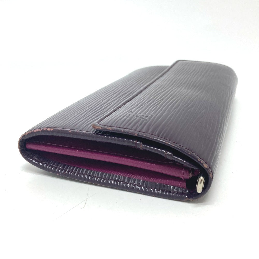 LOUIS VUITTON Long Wallet Purse M6374K Epi Leather purple Portefeuille Sarah Women Used Authentic