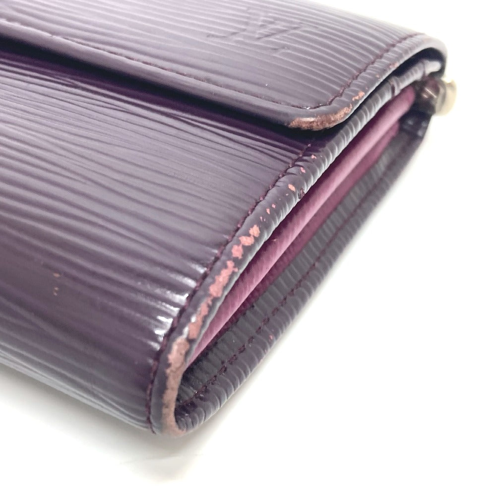 LOUIS VUITTON Long Wallet Purse M6374K Epi Leather purple Portefeuille Sarah Women Used Authentic