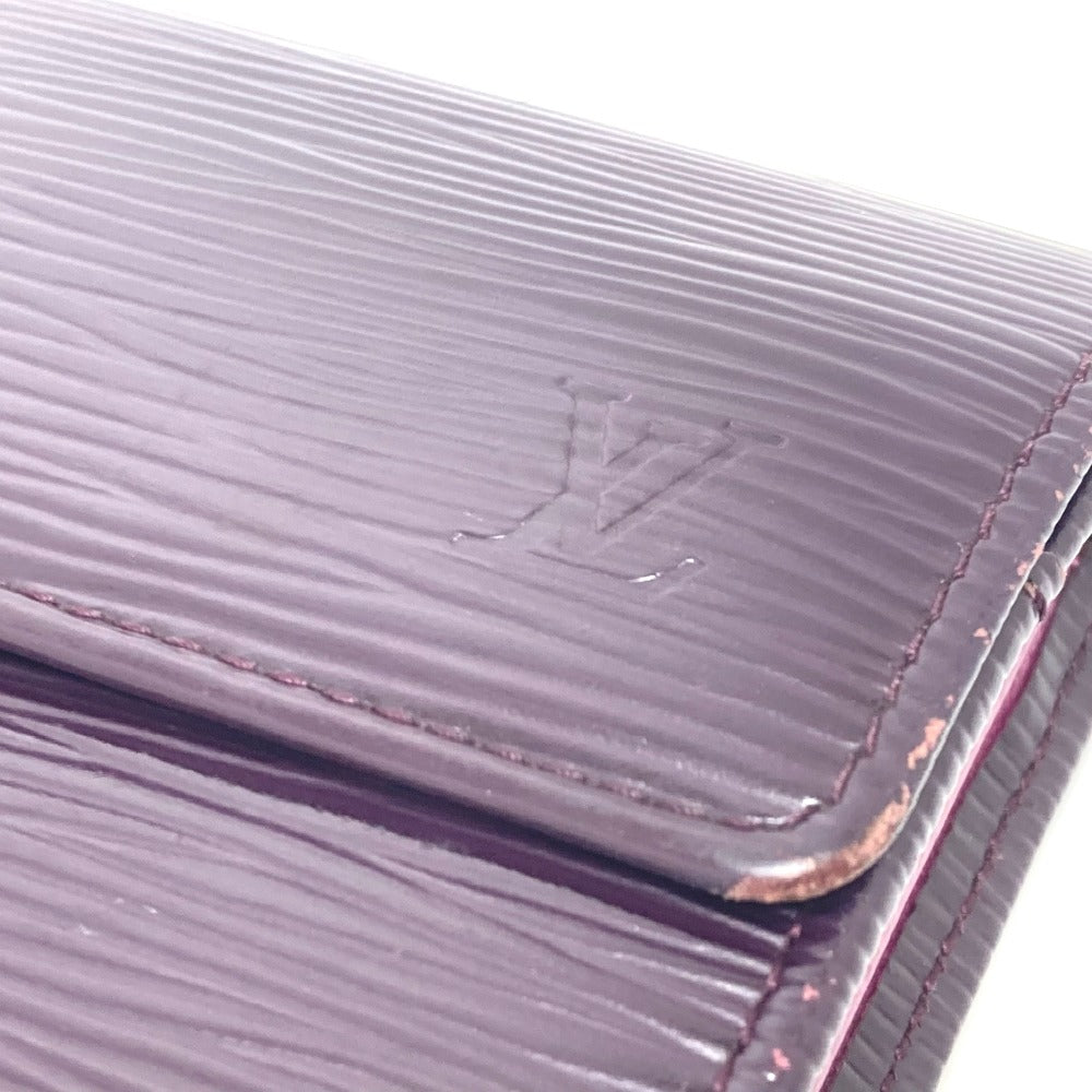 LOUIS VUITTON Long Wallet Purse M6374K Epi Leather purple Portefeuille Sarah Women Used Authentic
