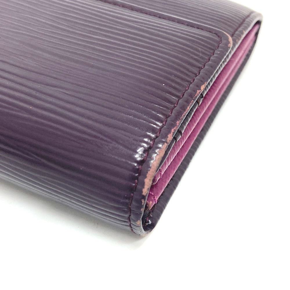 LOUIS VUITTON Long Wallet Purse M6374K Epi Leather purple Portefeuille Sarah Women Used Authentic