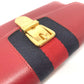 GUCCI Long Wallet Purse 476084 leather Red Sylvie Continental Women Used Authentic
