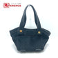 LOEWE Tote Bag Canvas / leather black anagram Women Used Authentic