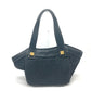 LOEWE Tote Bag Canvas / leather black anagram Women Used Authentic