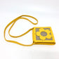 CELINE Shoulder Bag Leather / canvas Yellow / beige flour Women Used Authentic