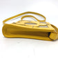 CELINE Shoulder Bag Leather / canvas Yellow / beige flour Women Used Authentic