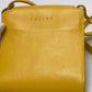 CELINE Shoulder Bag Leather / canvas Yellow / beige flour Women Used Authentic