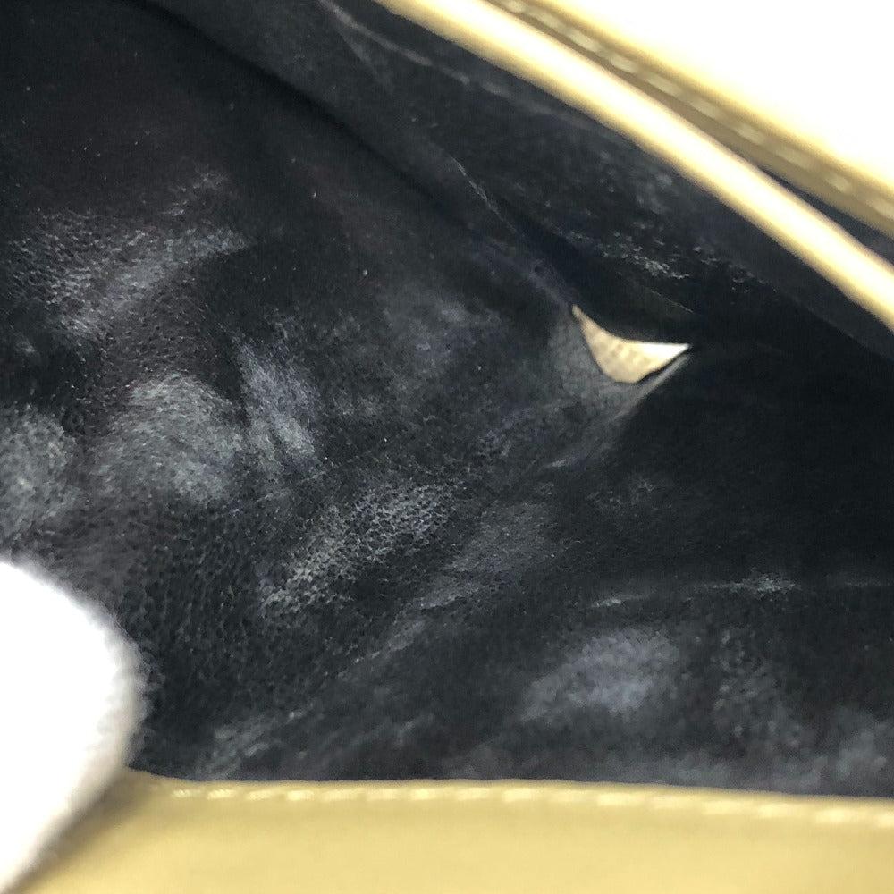 GUCCI Folded wallet leather beige GG Marmont logo Women Used Authentic