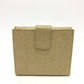GUCCI Folded wallet leather beige GG Marmont logo Women Used Authentic
