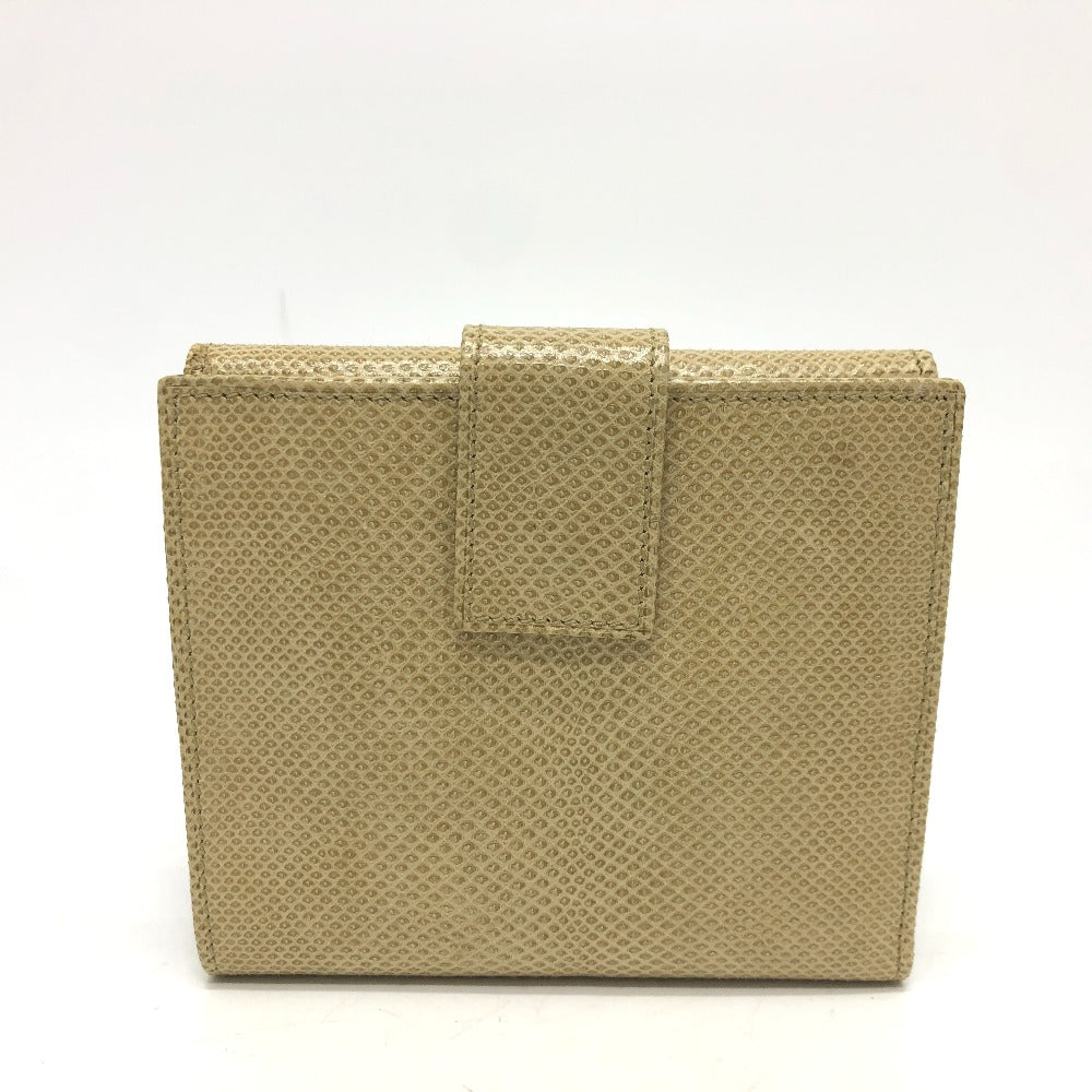 GUCCI Folded wallet leather beige GG Marmont logo Women Used Authentic