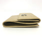 GUCCI Folded wallet leather beige GG Marmont logo Women Used Authentic