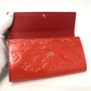 LOUIS VUITTON Long Wallet Purse M93634 Monogram Vernis Orange Portefeuille Sarah Women Used Authentic