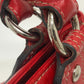 LOEWE Handbag Leather / suede Red W pocket Women Used Authentic