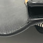 LOEWE Shoulder Bag leather black logo gusset flat Women Used Authentic