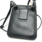 LOEWE Shoulder Bag leather black logo gusset flat Women Used Authentic