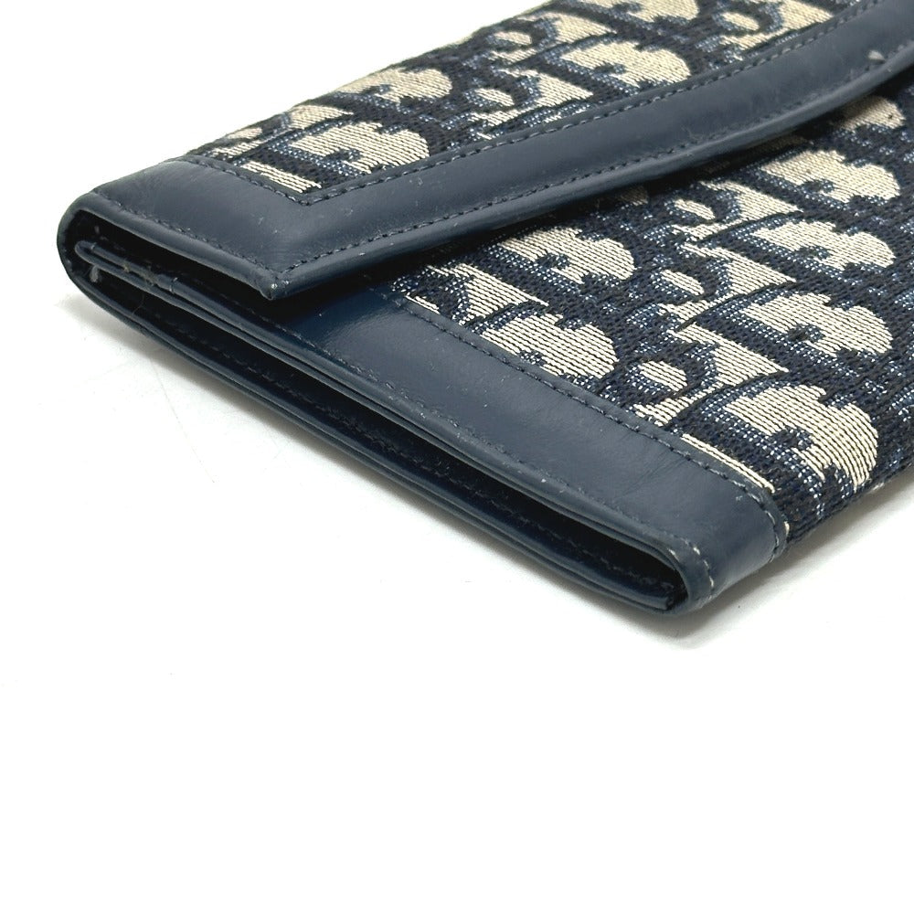 Dior Long Wallet Purse Jacquard Navy Trotter jacquard