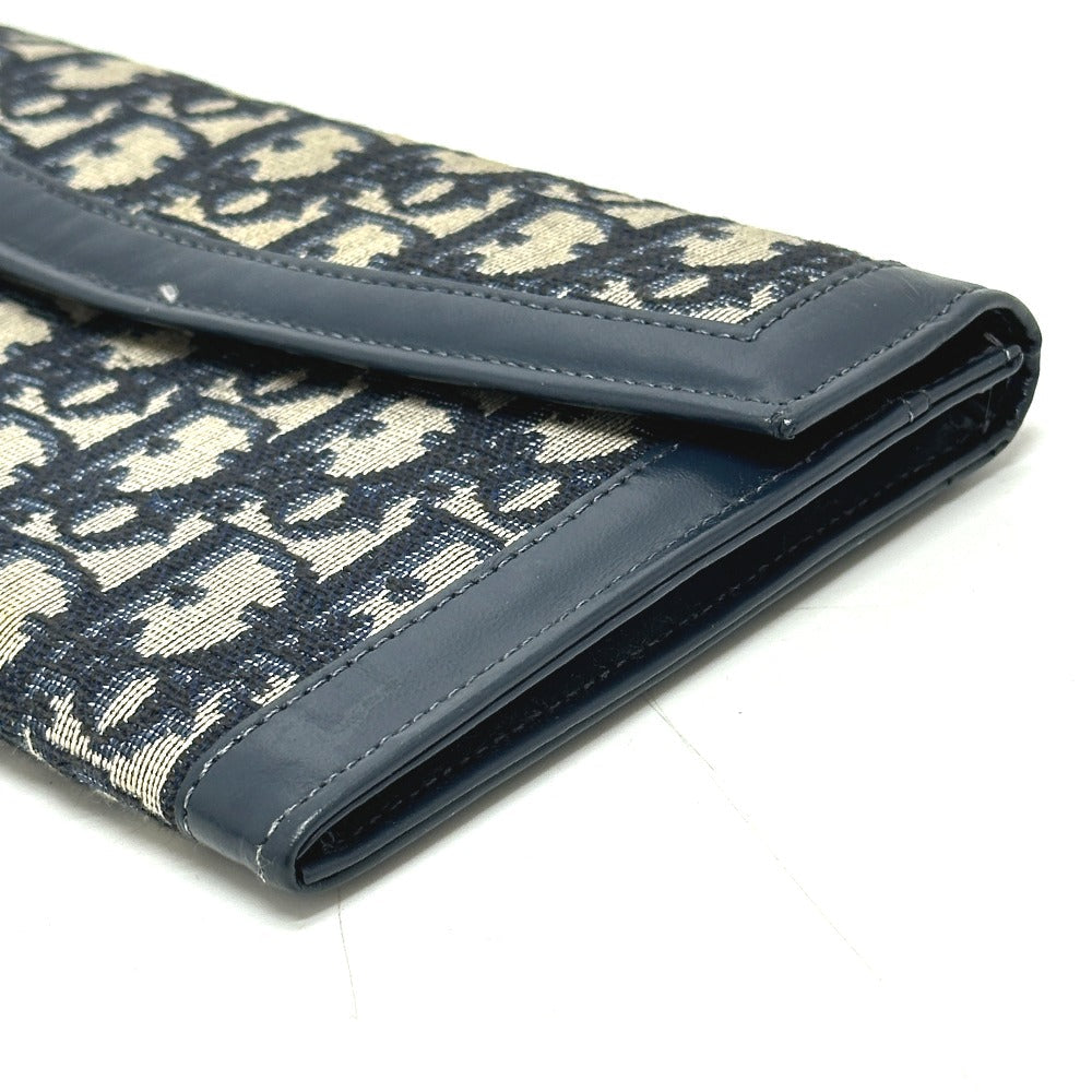 Dior Long Wallet Purse Jacquard Navy Trotter jacquard