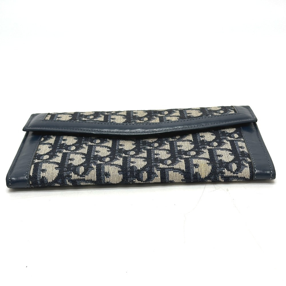 Dior Long Wallet Purse Jacquard Navy Trotter jacquard