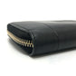 VALENTINO Folded wallet leather black V logo mens Used Authentic