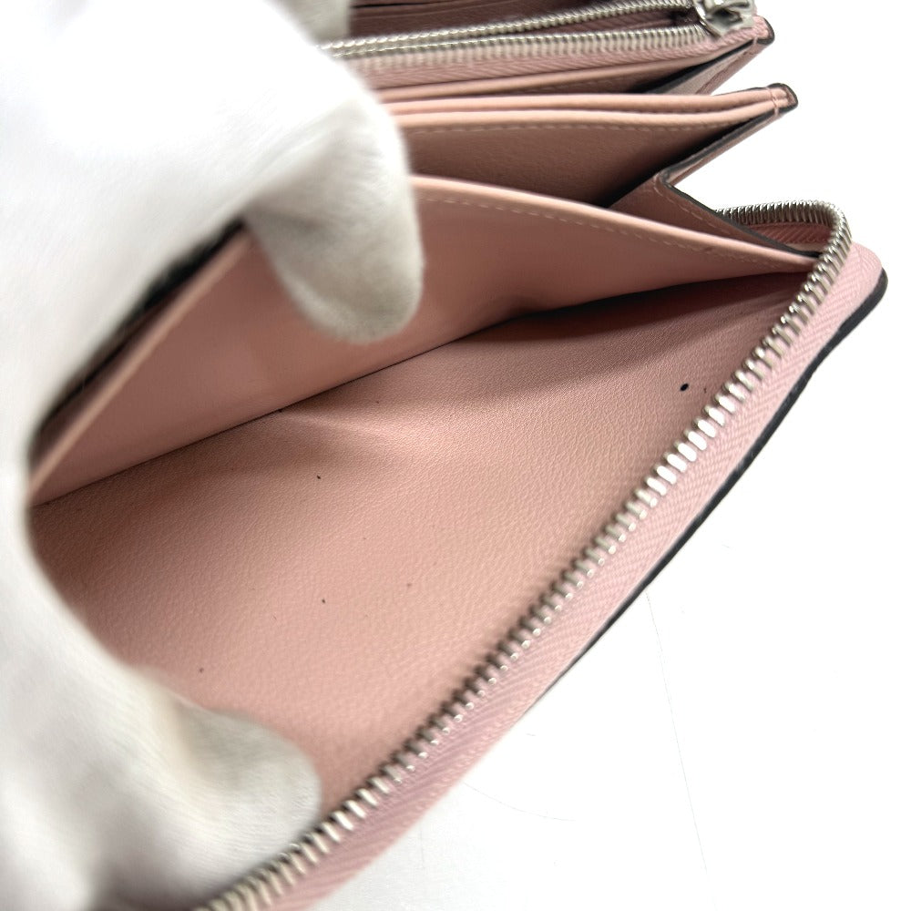LOUIS VUITTON Long Wallet Purse M61868 Monogram Mahina Magnolia Zippy wallet Women Used Authentic