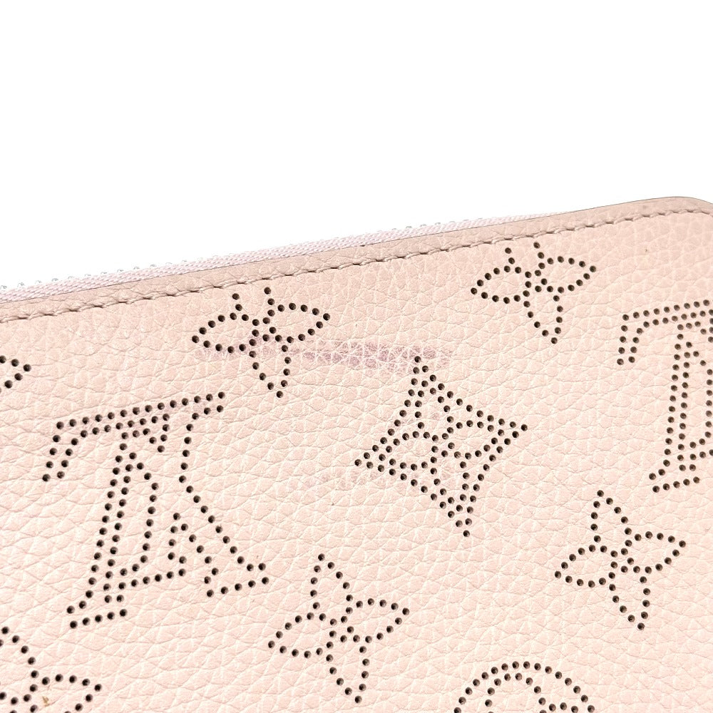 LOUIS VUITTON Long Wallet Purse M61868 Monogram Mahina Magnolia Zippy wallet Women Used Authentic