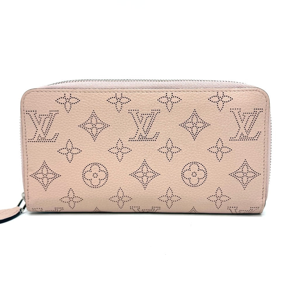 LOUIS VUITTON Long Wallet Purse M61868 Monogram Mahina Magnolia Zippy wallet Women Used Authentic