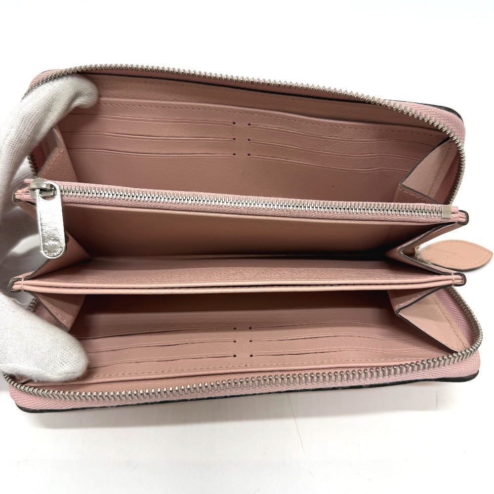 LOUIS VUITTON Long Wallet Purse M61868 Monogram Mahina Magnolia Zippy wallet Women Used Authentic