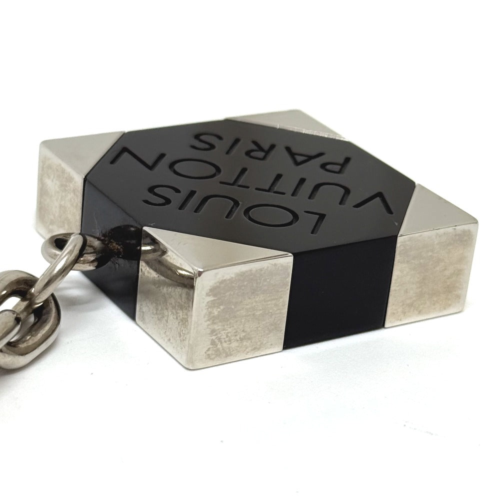 LOUIS VUITTON Bag charm M66356 plastic black Porte Cle_Damier Ebene Women Used Authentic