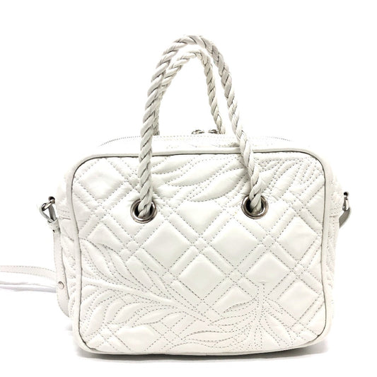 BALENCIAGA Handbag 466541 leather white quilting Blanket Square S