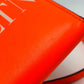 Valentino Folded wallet leather Orange VLTN logo Women Used Authentic