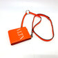 Valentino Folded wallet leather Orange VLTN logo Women Used Authentic