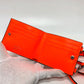Valentino Folded wallet leather Orange VLTN logo Women Used Authentic