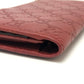 GUCCI Long Wallet Purse 212109 Sima leather Red GG Shima Line Women Used Authentic