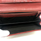 GUCCI Long Wallet Purse 212109 Sima leather Red GG Shima Line Women Used Authentic