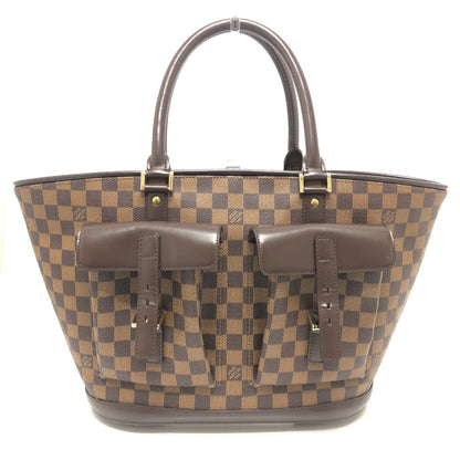 LOUIS VUITTON Tote Bag N51120 Damier canvas Brown Manosque GM Women Used Authentic