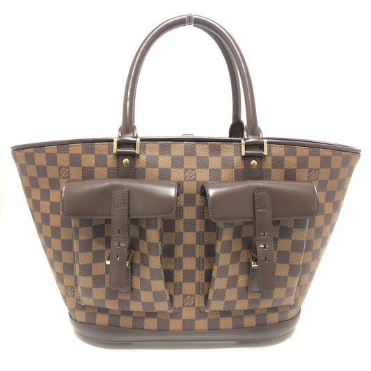 LOUIS VUITTON Tote Bag N51120 Damier canvas Brown Manosque GM Women Used Authentic