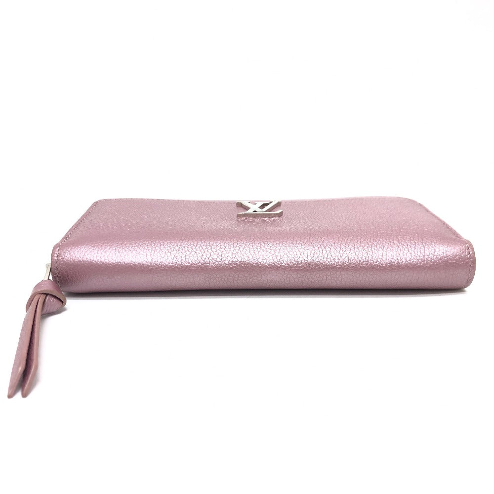 LOUIS VUITTON Long Wallet Purse M69812 leather pink Zippy Rock Me Women Used Authentic