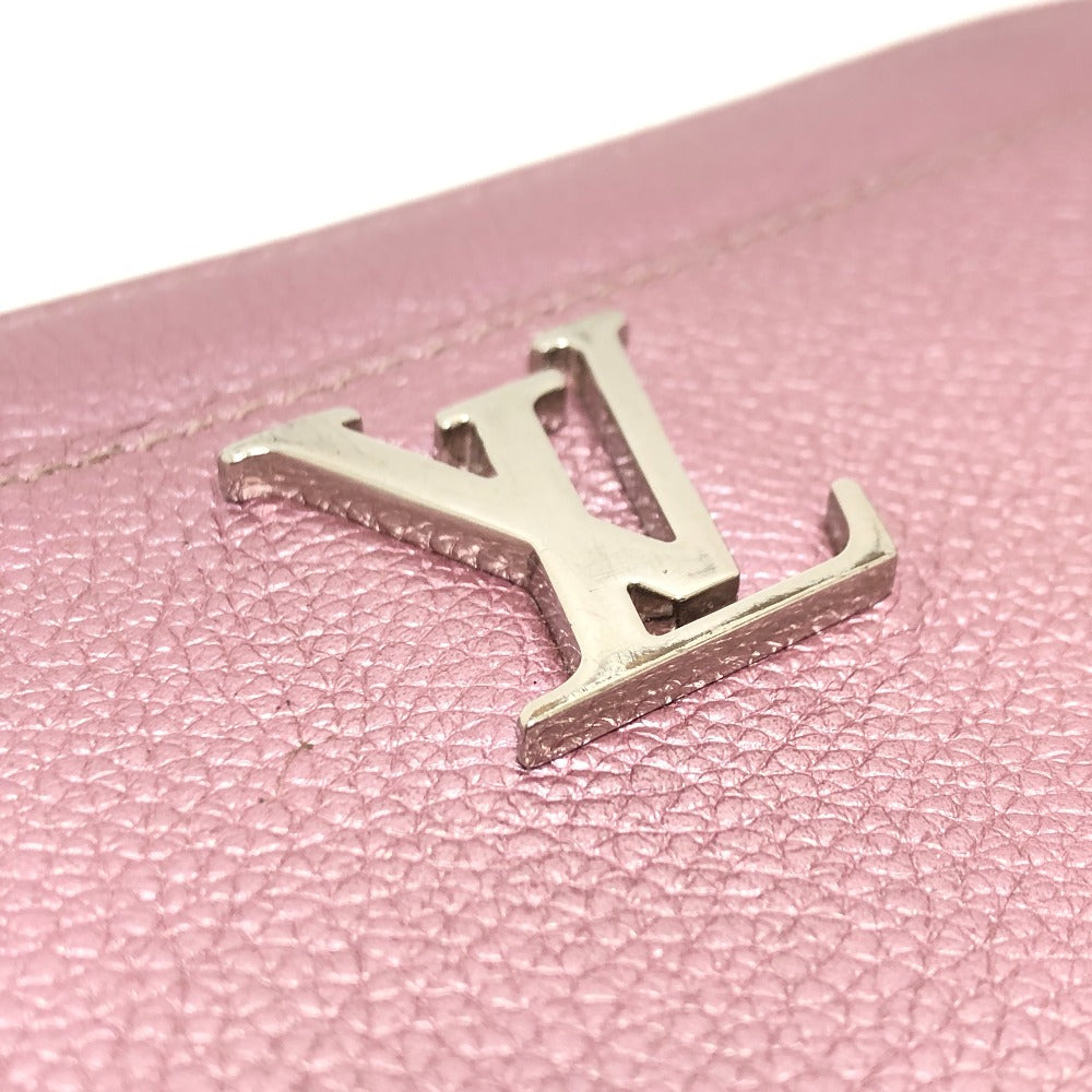 LOUIS VUITTON Long Wallet Purse M69812 leather pink Zippy Rock Me Women Used Authentic