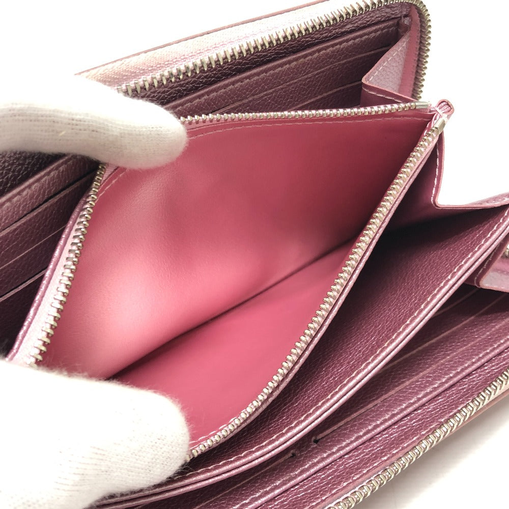 LOUIS VUITTON Long Wallet Purse M69812 leather pink Zippy Rock Me Women Used Authentic