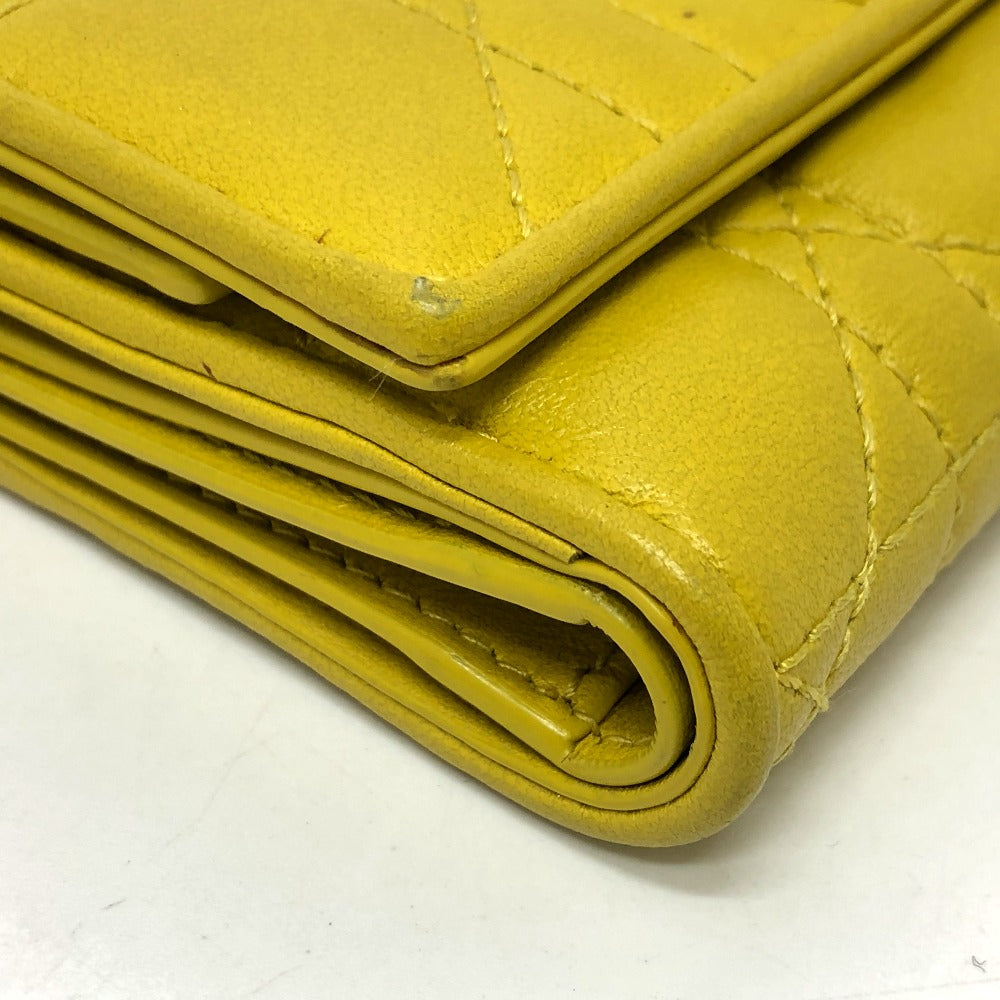 Dior Trifold wallet leather Gold Metal lady dior cannage lotus wallet