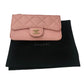 CHANEL Coin case AP2570 Caviar skin pink Matrasse Coin Card Holder Wallet Women Used Authentic