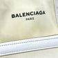 BALENCIAGA Tote Bag 339933 Canvas / leather white Navy kabas S