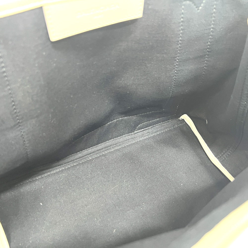 BALENCIAGA Tote Bag 339933 Canvas / leather white Navy kabas S