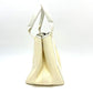 BALENCIAGA Tote Bag 339933 Canvas / leather white Navy kabas S
