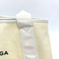 BALENCIAGA Tote Bag 339933 Canvas / leather white Navy kabas S