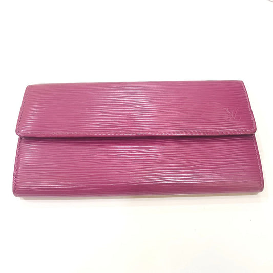 LOUIS VUITTON Long Wallet Purse M60317 Epi Leather purple Portefeuille Sarah Women Used Authentic