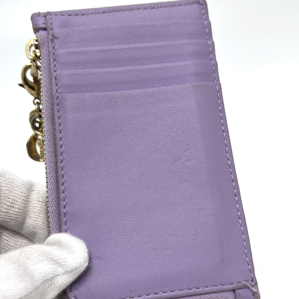 Dior Coin case S0965ONMJ leather purple Lady Dior Cosmos Zip
