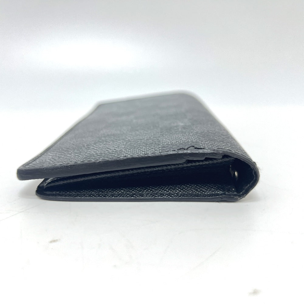 LOUIS VUITTON Long Wallet Purse N62655 Damier Grafitto Canvas black Portefeuille Brazza