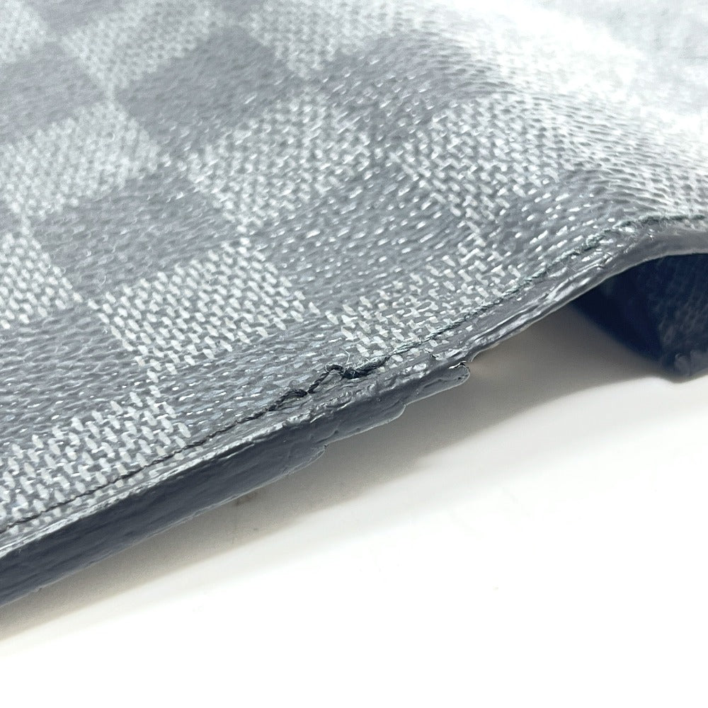 LOUIS VUITTON Long Wallet Purse N62655 Damier Grafitto Canvas black Portefeuille Brazza